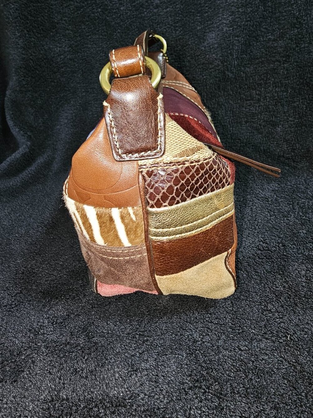 Vintage Coach Holiday Patchwork Demi Hobo Bag Y2K - Picture 5 of 12